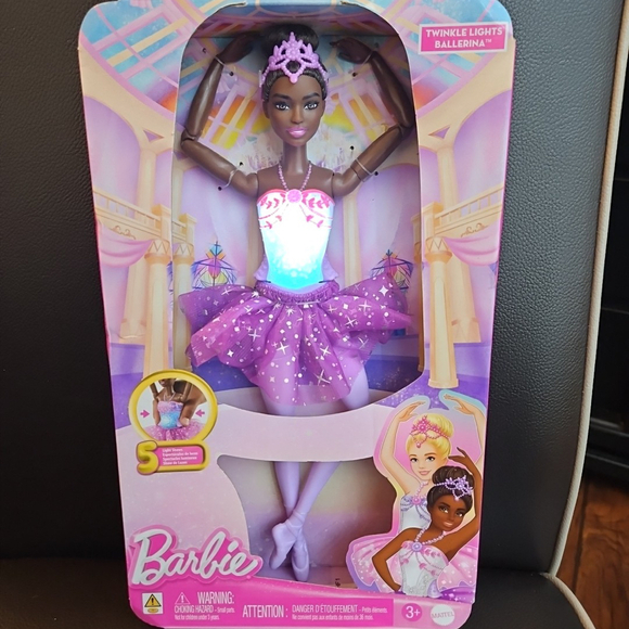 Barbie Hlc24 HLC26 Twinkle Lights Ballerina Doll African American Black Brunette - Picture 3 of 3
